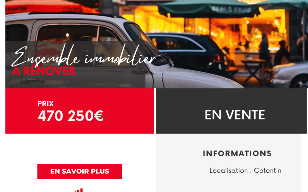 ENSEMBLE IMMOBILIER A RENOVER PLEIN CENTRE VILLE